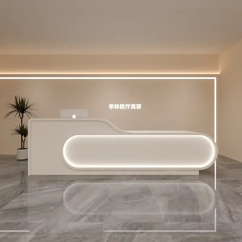 for Paint Baking Company Front Desk Reception Desk Customizable Computer Desk Workstation Designer Furniture