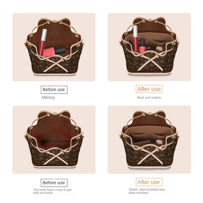 EverToner مقسم حقيبة إدراج ل l-v Noe المنظم ورأى المواد مقسم المشكل حامي مقصورة الملحقات الداخلية حقيبة