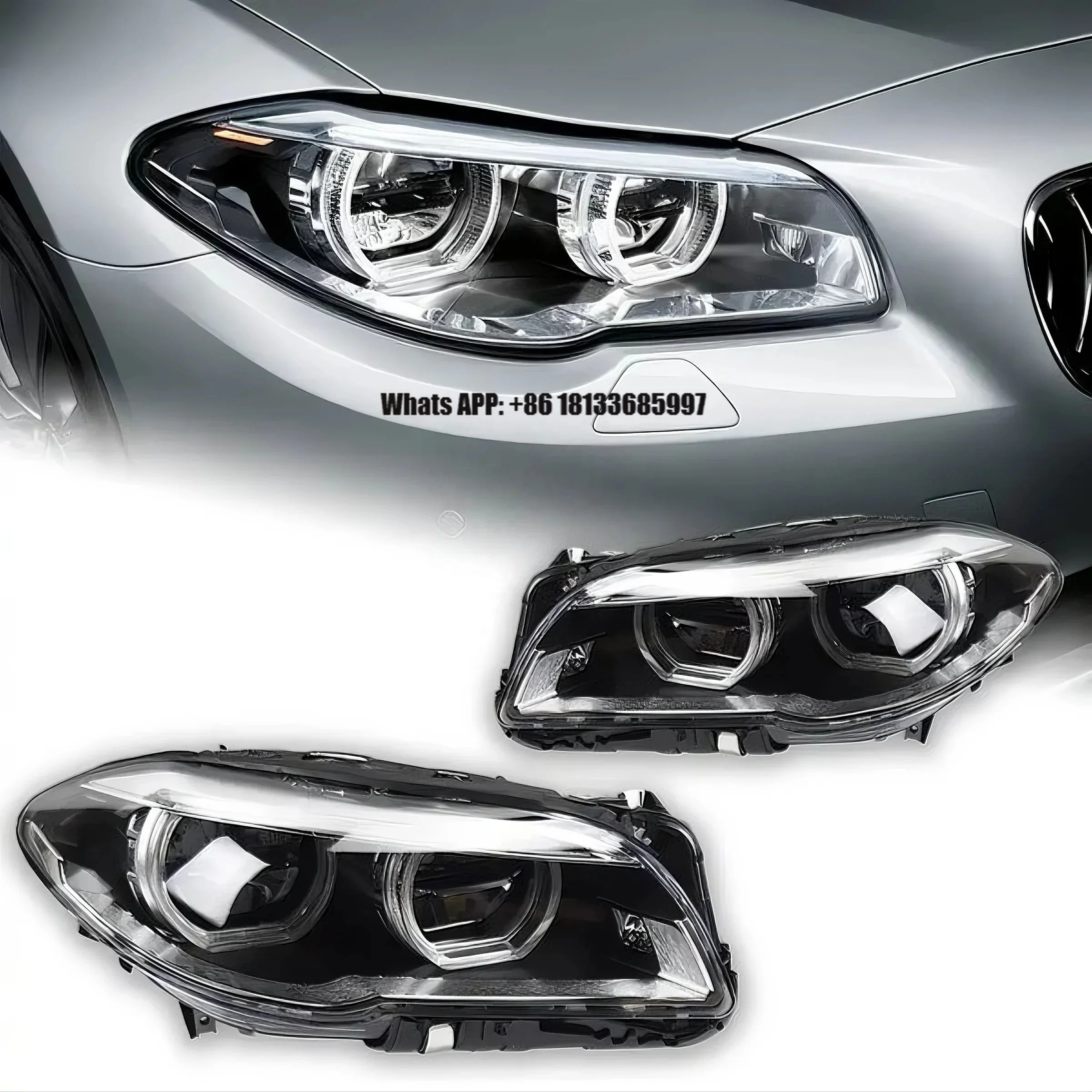 5 Series F10 F18 & M5 LCI Style Full LED Angle Eye Headlights Assembly for BMW 520i 535i 525i 2011-2016 Headlight