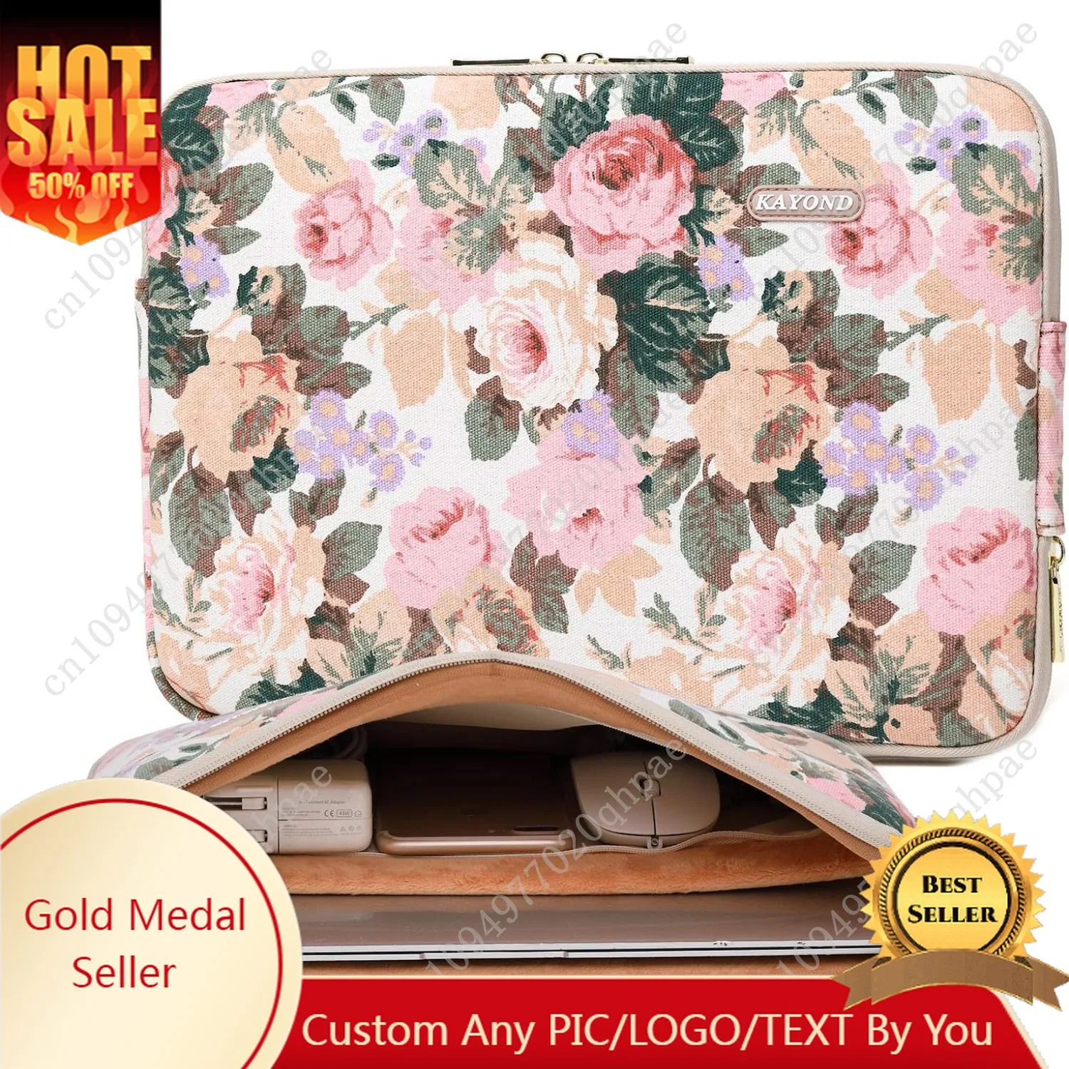 حافظة كمبيوتر محمول من قماش Kayond مقاومة للماء مقاس 13.3 بوصة للكمبيوتر المحمول مقاس 12.5 بوصة و13 بوصة وكمبيوتر لوحي 12.9 بوصة (13-13.3 بوصة) #1