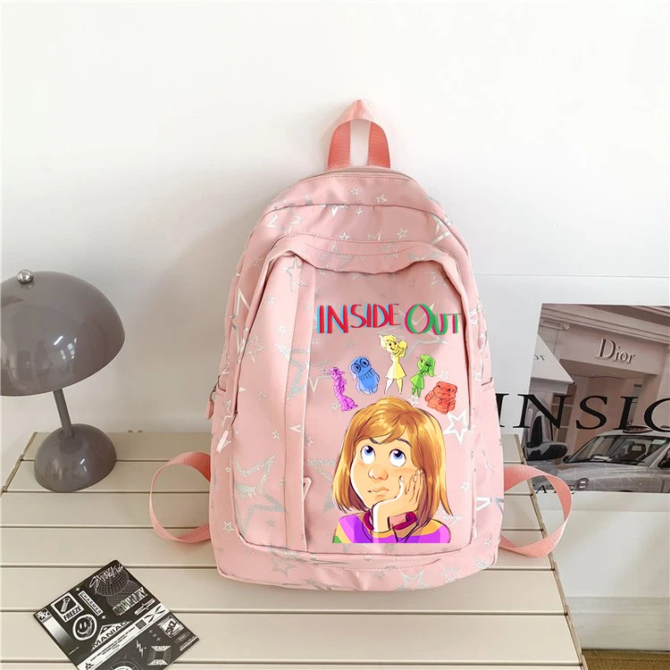 Inside Out 2 Disney New Movie Cartoon Backpack Students School Bag Children Bookbag Laptop Outdoor Rucksack Kids Birthday Gifts