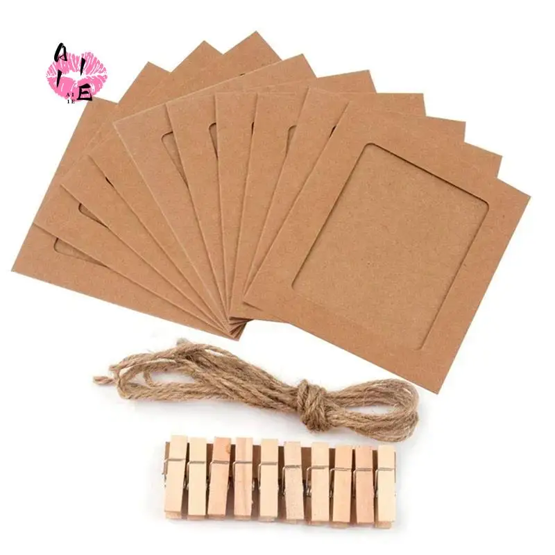 A11E-100 قطعة 6 بوصة استحمام الطفل إطار صور كليب جدار عيد ميلاد سعيد راية DIY بها بنفسك الزفاف الذكرى صورة حفلة لصالح