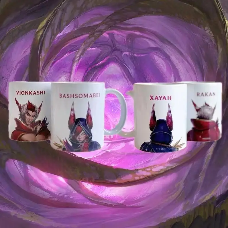 Zestaw Kubków Xayah Rakan Oryginalne Opakowanie Fabrycznie Nowe