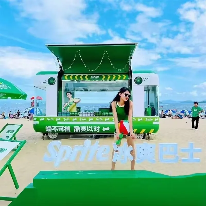 

Customized Stainless Steel Fully Equipped Mobile Food Kitchen Trailer Ice Cream Coffee Hotdog Candy Truck for Street Business