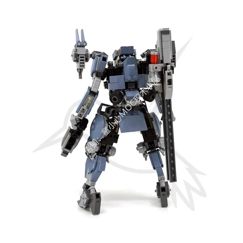 MOC-Mecha Series Blue Building Block Robot, DIY Model Puzzle Collection, Brick Toys, Education for Children, Birthday Gifts