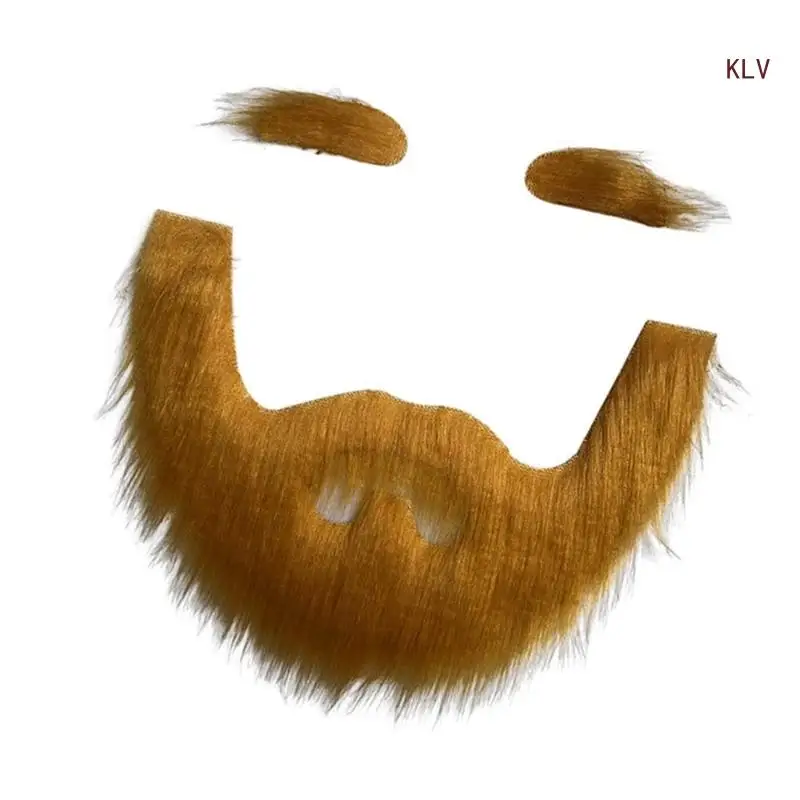 Künstliche Schnurrbärte, Augenbrauen-Set für Männer und Frauen, künstliche Bärte, Schnurrbärte, künstliche Augenbrauen, Cosplay,