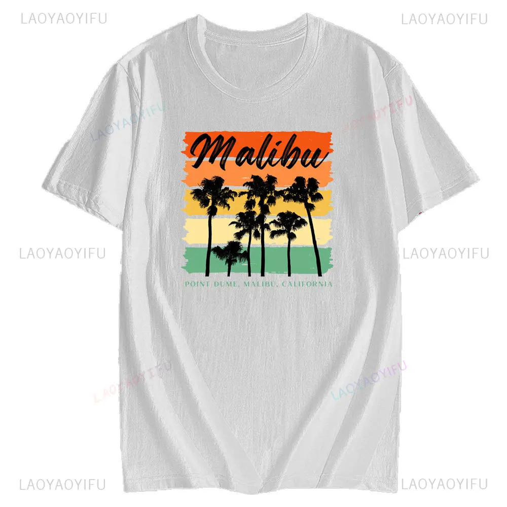 Hawaii Surfing Venice Beach The Island of Paradise Women Tee Personality Trend Clothing Casual All-math Female Short Sleeve Tops