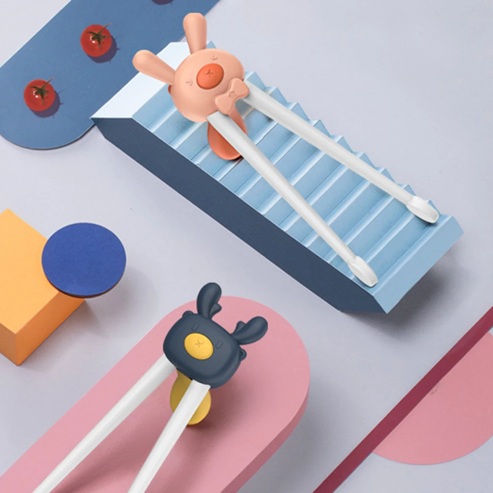 

Children Training Chopsticks Kids Practice Abs Reusable Adorable Baby Cartoon Smooth Easy Clean Long Use Lovely Shape
