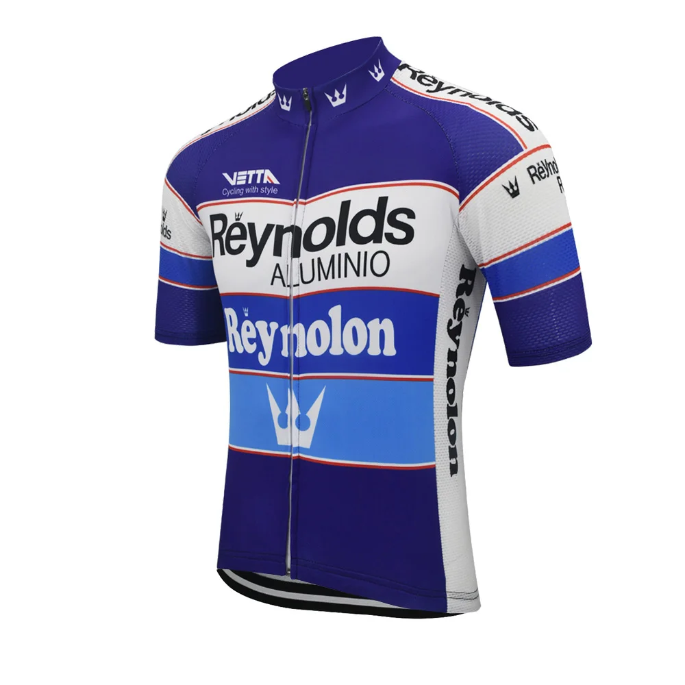 Reynolds Aluminio 1988 Retro Cycling  Jersey For Men Summer Short Sleeve Clothing Bicycle Clothes Braetan