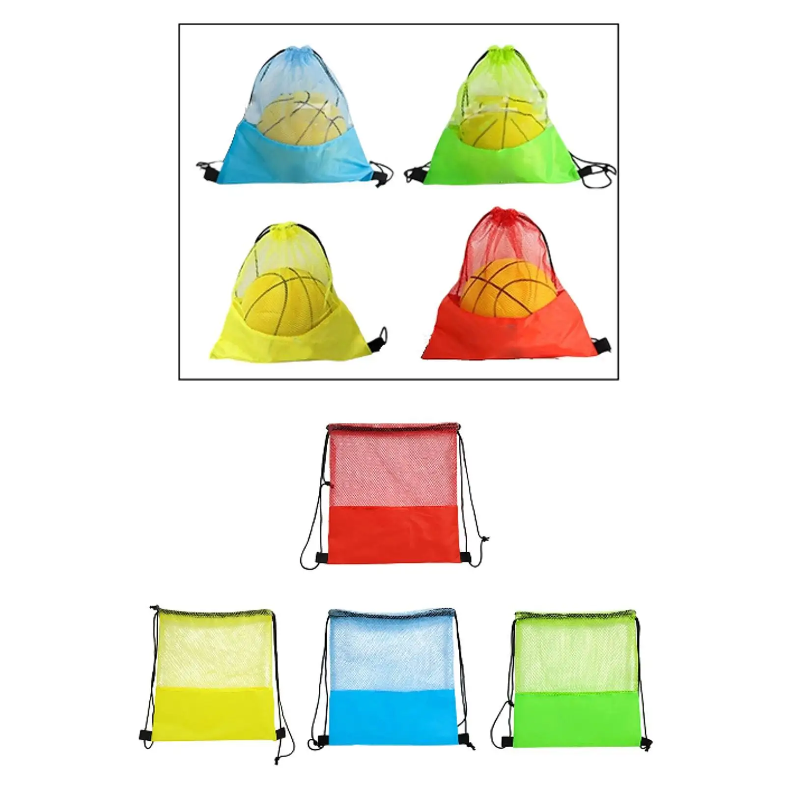 Tas Ransel Bola Basket Oxford Premium dengan Tali Serut Jaring untuk Perlengkapan Olahraga Pria Wanita