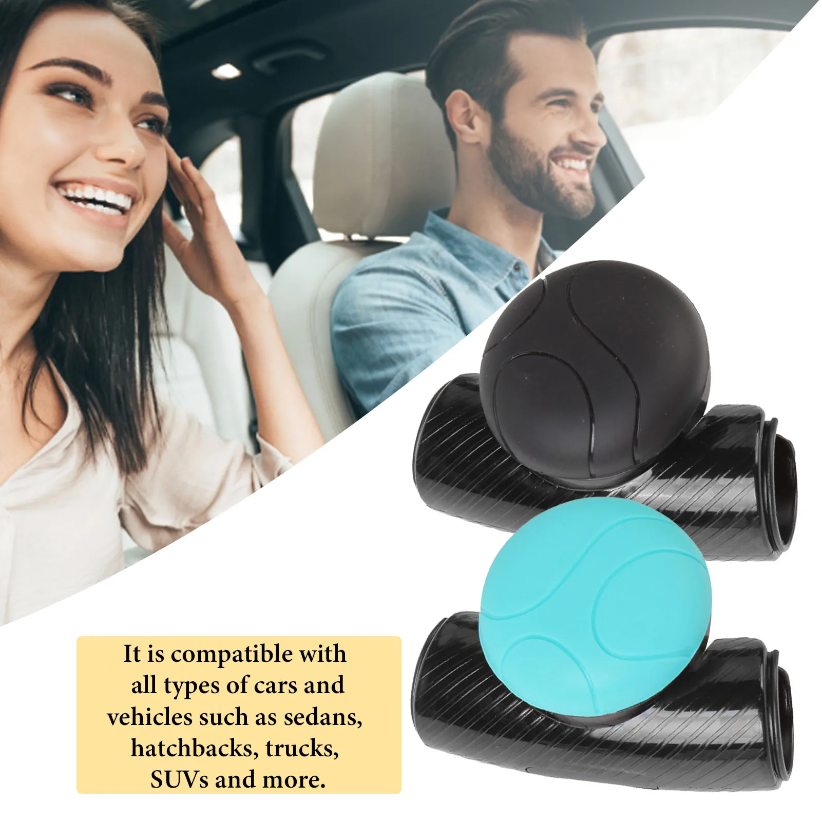 Car Steering Wheel Spinner Knob Silicone Power Handle Easy Installation Auxiliary Booster Control Handle Ball For Boat Car Truck