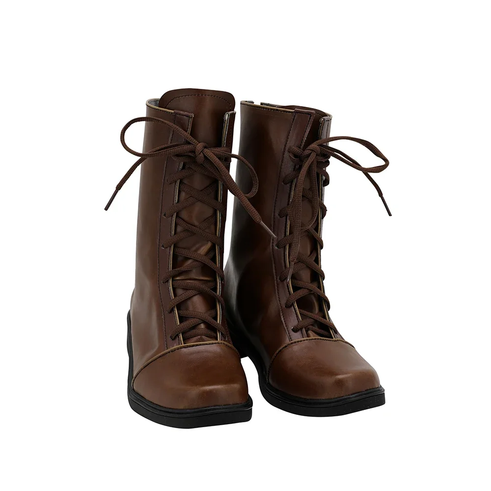 Final Fantasy 15 Prompto Argentum Cosplay Boots Brown Leather Shoes Custom Made Any Size (5)