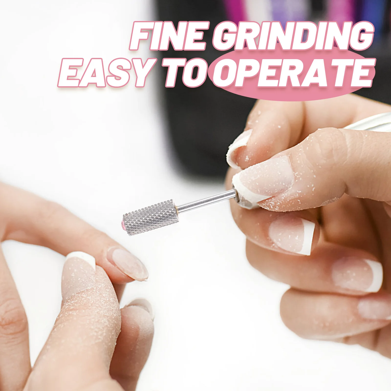 

Cuticle Remover Drill Bits Nail Tool for Acrylic Nails Manicure Removal Metal Grinder Coarse Diamond Unisex Salon Home Use
