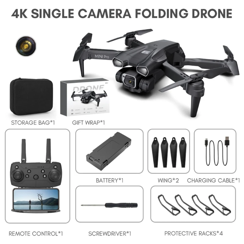 with Camera 4K GPS Quadcopter for Adults or Kids 10 Mins Batteries Time