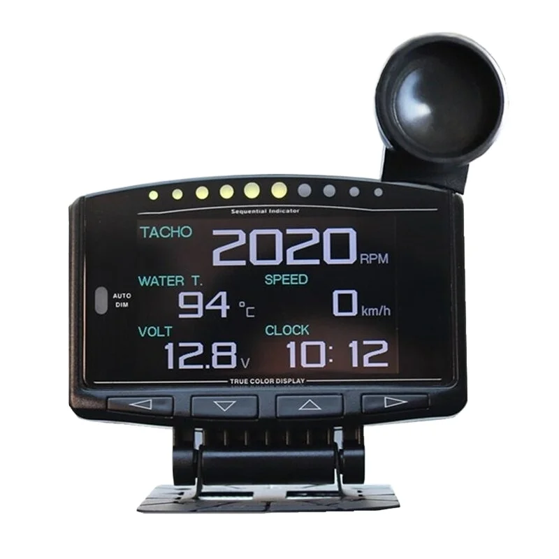 For Multifunctional OBD Meter Car Running Water Temperature, Speed, Fuel Consumption, Turbine Oil Temperature, Exhaust