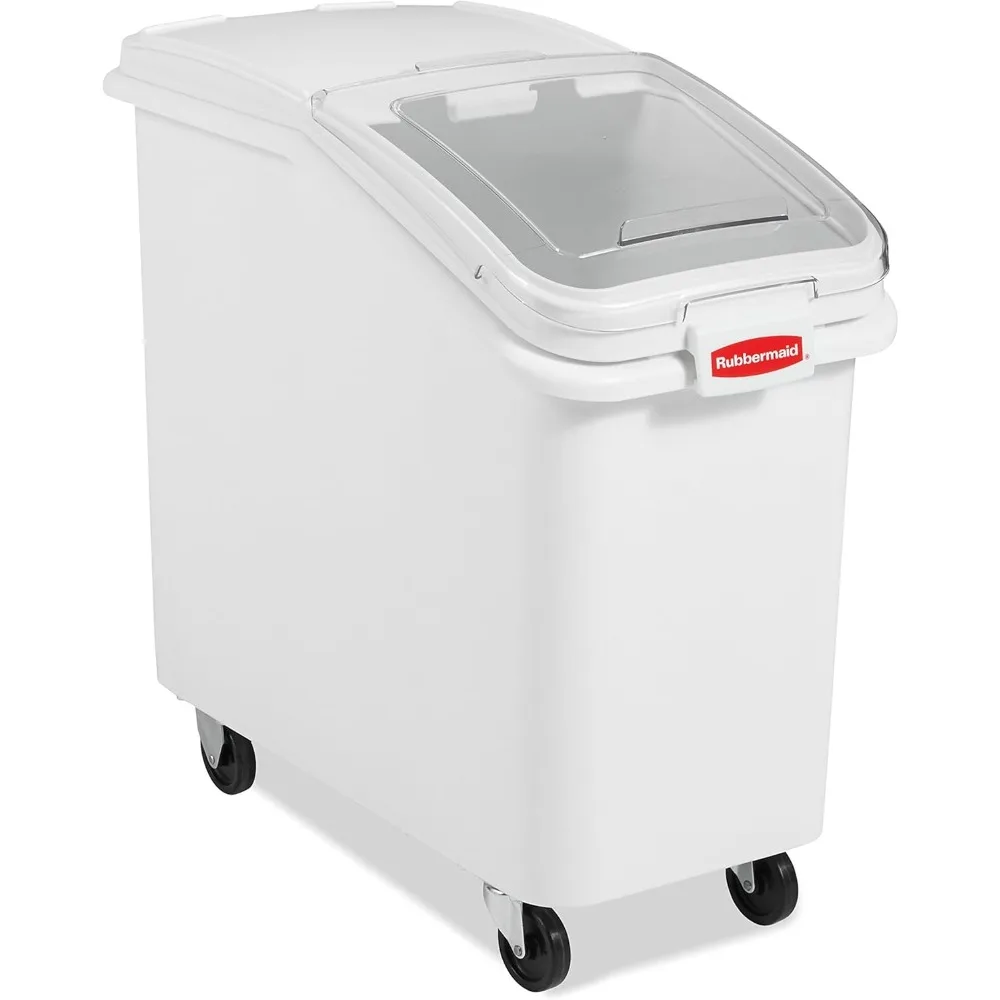 Shelf-Storage Ingredient Bin With Scoop 500-Cup capacity Sliding Lid Container with Wheels for Kitchen Food Organization