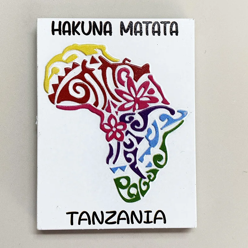 Tanzania 3D refrigerator magnet tourist souvenirs Refrigerator magnet decoration supplies collection arts and crafts gifts