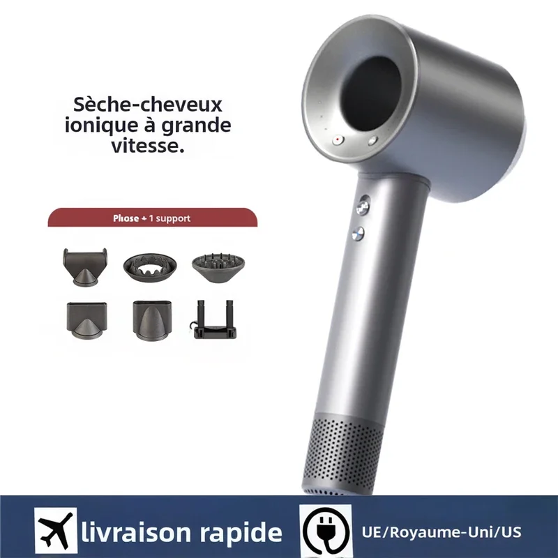 

Фен с отрицательными ионами, высокой скоростью вращения без лопастей, высокой мощностью, бесшумный и быстродействующий, портативный, подходит для дома и путешествий.