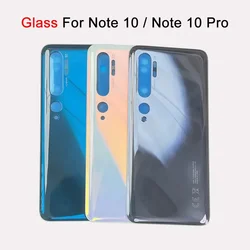 For Xiaomi Mi Note 10 pro M1910F4S Back Cover Lid Note 10 M1910F4G Rear Battery Glass Door Housing Case Parts