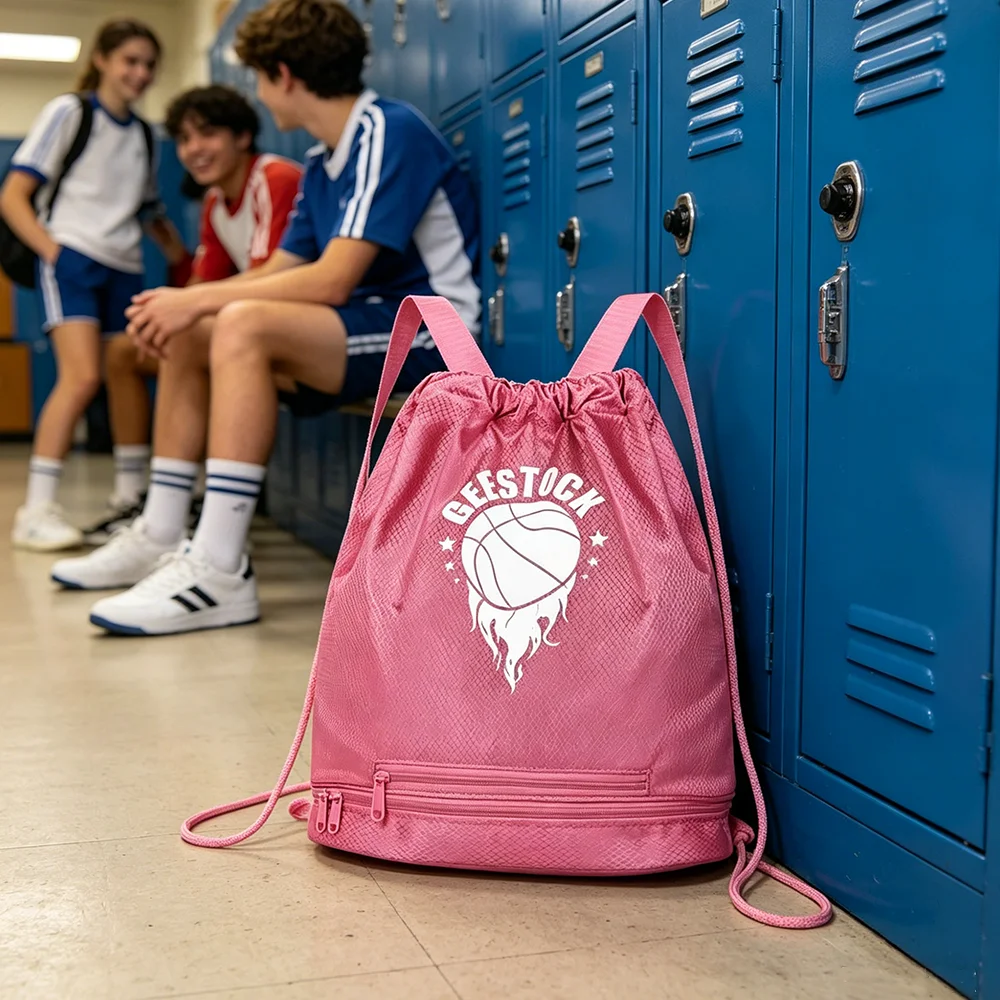 

Sports Backpacks Basketball Football Storage Bags Training Drawstring Knapsack Independent Shoe Compartment and Wet Pocket