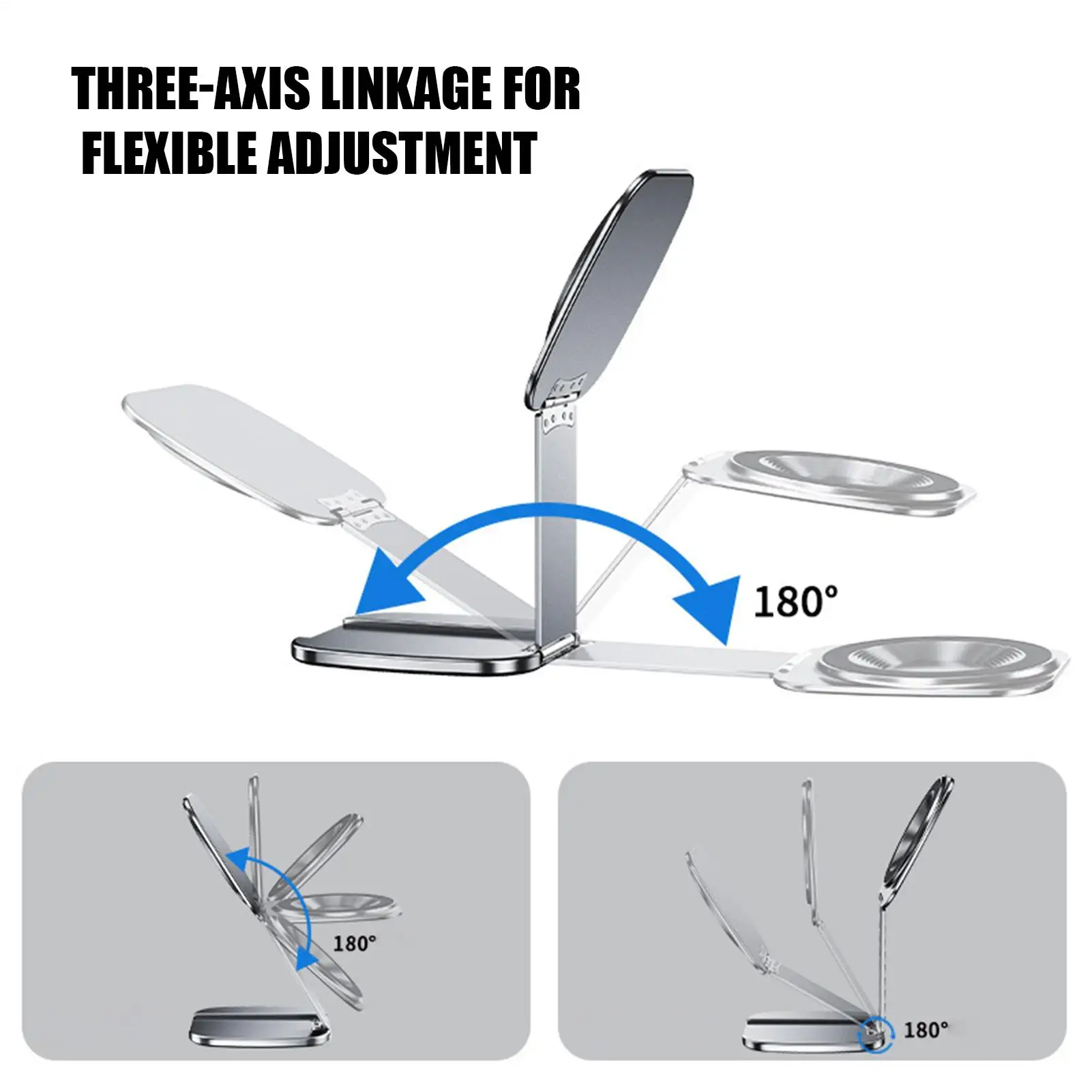 Magnetic Phone Stand Foldable Phone Tablet Holder Rotatable Outdoor Tablet Stand For Home Outdoor Car Golf Gym Selfie Truck