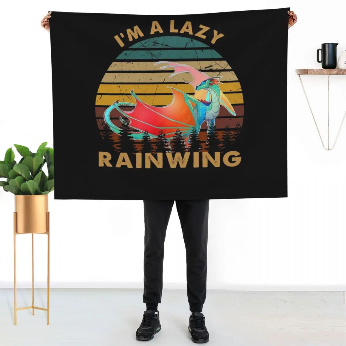 I'm A Lazy Rainwing Dragon Vintage Wings Of Fire Shop Gifts Throw Blanket cosplay anime For Baby Designers Custom Blankets