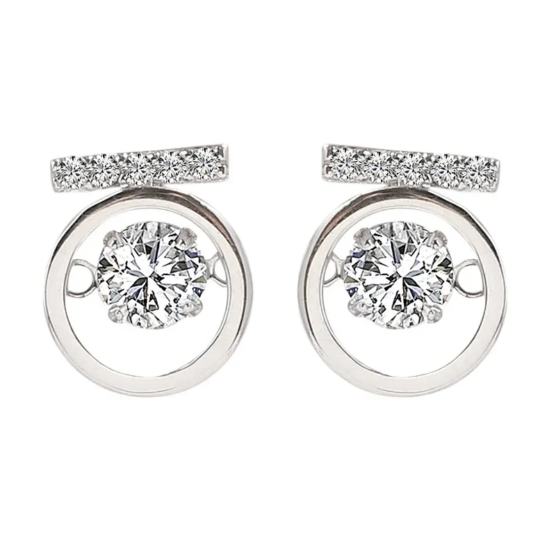 Ohrstecker aus 925er-Sterlingsilber, verhindert Allergien, Kreis, Zirkon, für Damen, Hochzeit, Ohrringe, Schmuckzubehör – Detail 10