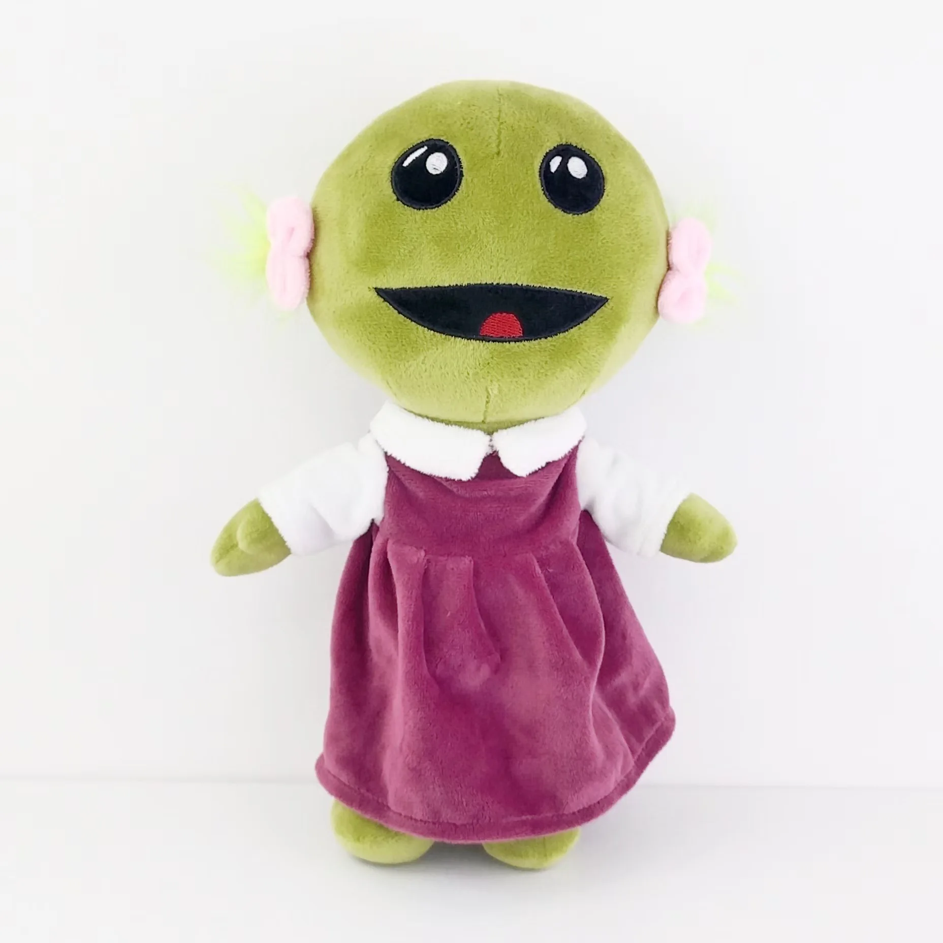 Nanalan Plush Doll Mona Little Girl Green Alien Stuffed Toy Cute Soft Cartoon Pillow Room Decoration For Kids Birthdays Gift