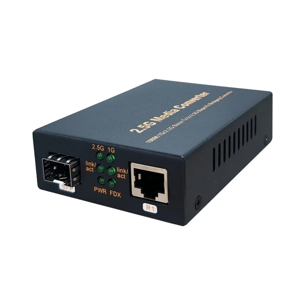 1Pc 2.5G Fiber Optic Transceiver For Media Converter Built-in Single-Mode Interface 1310nm 1550nm Network Device