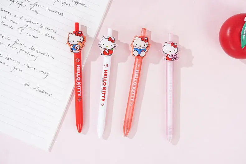 (2 Stück/Set) Sanrio Gelstift Hello Kitty Stifte mit schwarzer Tinte, Schul- und Bürobedarf, Schreibwaren, Geschenke – Detail 4