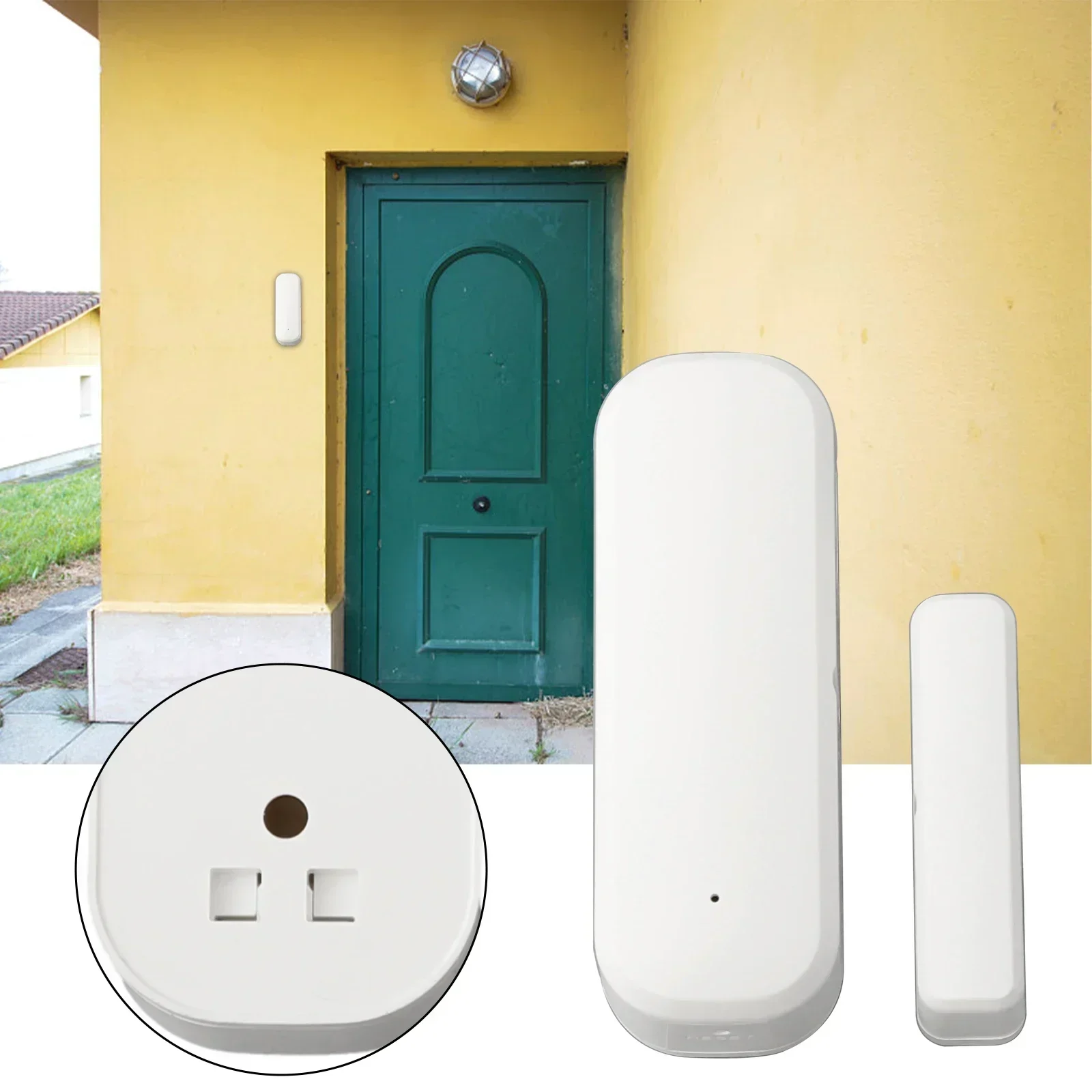 Tuya-Sensor de puerta con WiFi para el hogar, detector abierto/cerrado para ventana, funciona con Google Homes y Alexa