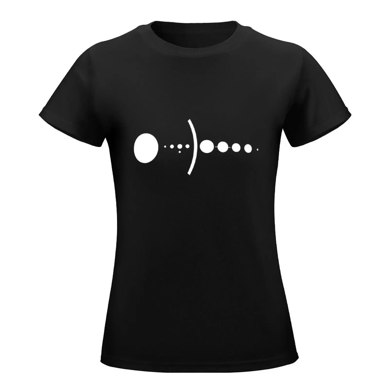 Minimalistic Solar System T-Shirt summer clothes Aesthetic clothing Women's cotton t-shirt