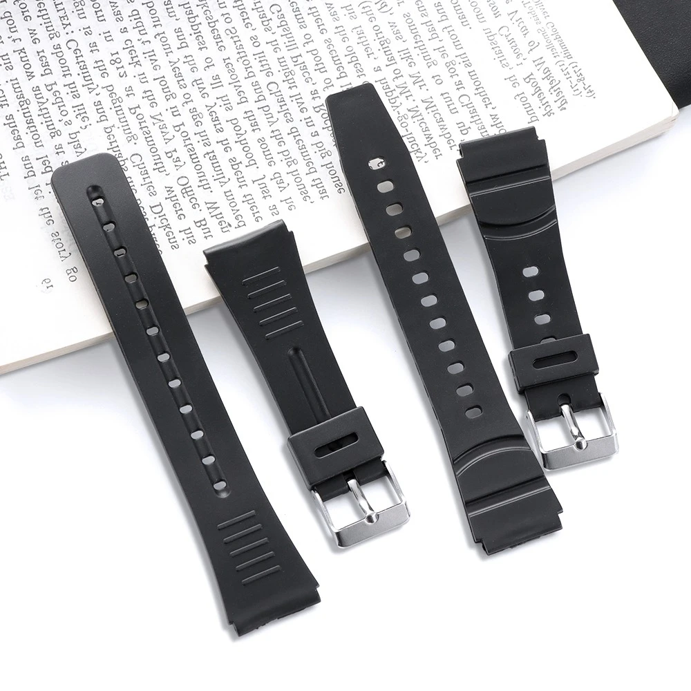 12 14 16 18 20 22mm Silicone Strap for CASIO W800H SGW400 Resin Watch Band for F84 F91W AE1200/1300 A158/168 F105/108 Bracelet view 4