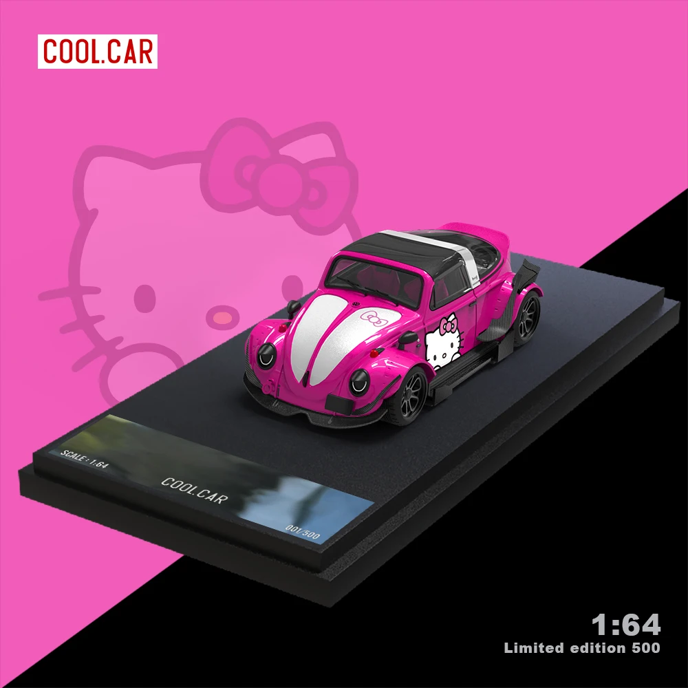 TIME MICRO&MOREART MINI 1:64 Pink Painting Alloy Car Model For Collection & Display & Gift