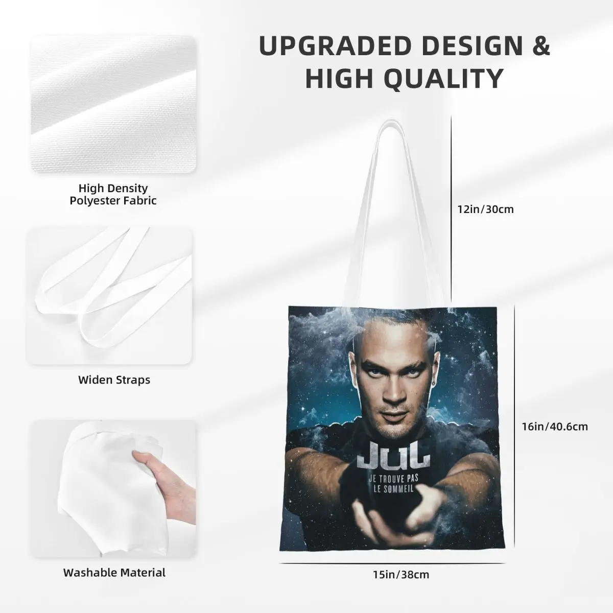 JuL Cest Pas Des Lol أكياس التسوق الفتيات قماش حمل حقيبة قابلة للطي المرأة حقيبة كتف حقيبة يد للسفر