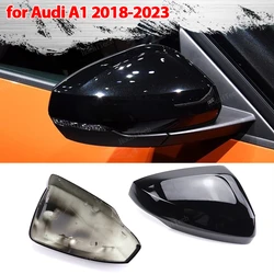 Carbon Fiber Look Black Rearview Side Mirror cover Caps for Audi A1 A 1 GB Sportback Citycarver Allstreet 2018-2023