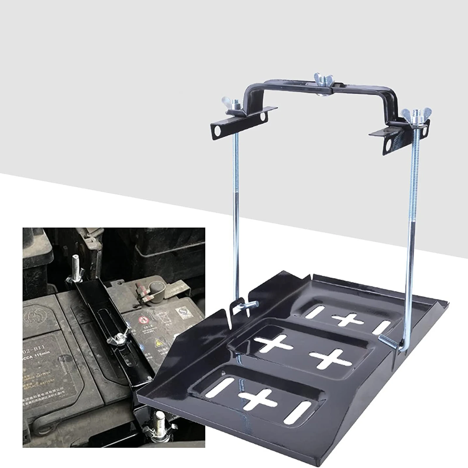 Car Battery Hold Down Easy to Install Generic Battery Crossbar Fixed Battery Holder for Cars Automotive Trucks Accessories