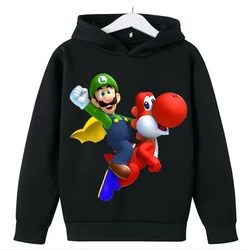 Nowe bluzy Super Marios moda dziecięca Baby Boy ubrania Marios Bros bluzy moda dziecięca topy dziewczyny odzież codzienna