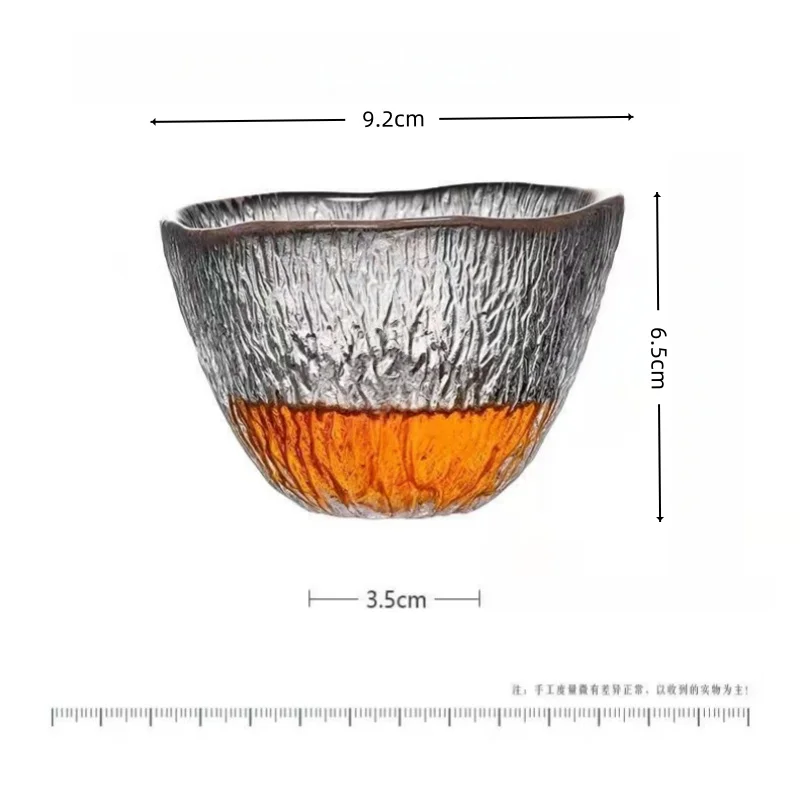 1pc 160ml Heat-resistant Glass Tea Cup Rain Drop Cup Transparent Glass Drinking Japanese Kung Fu Tea Set Wine Glass