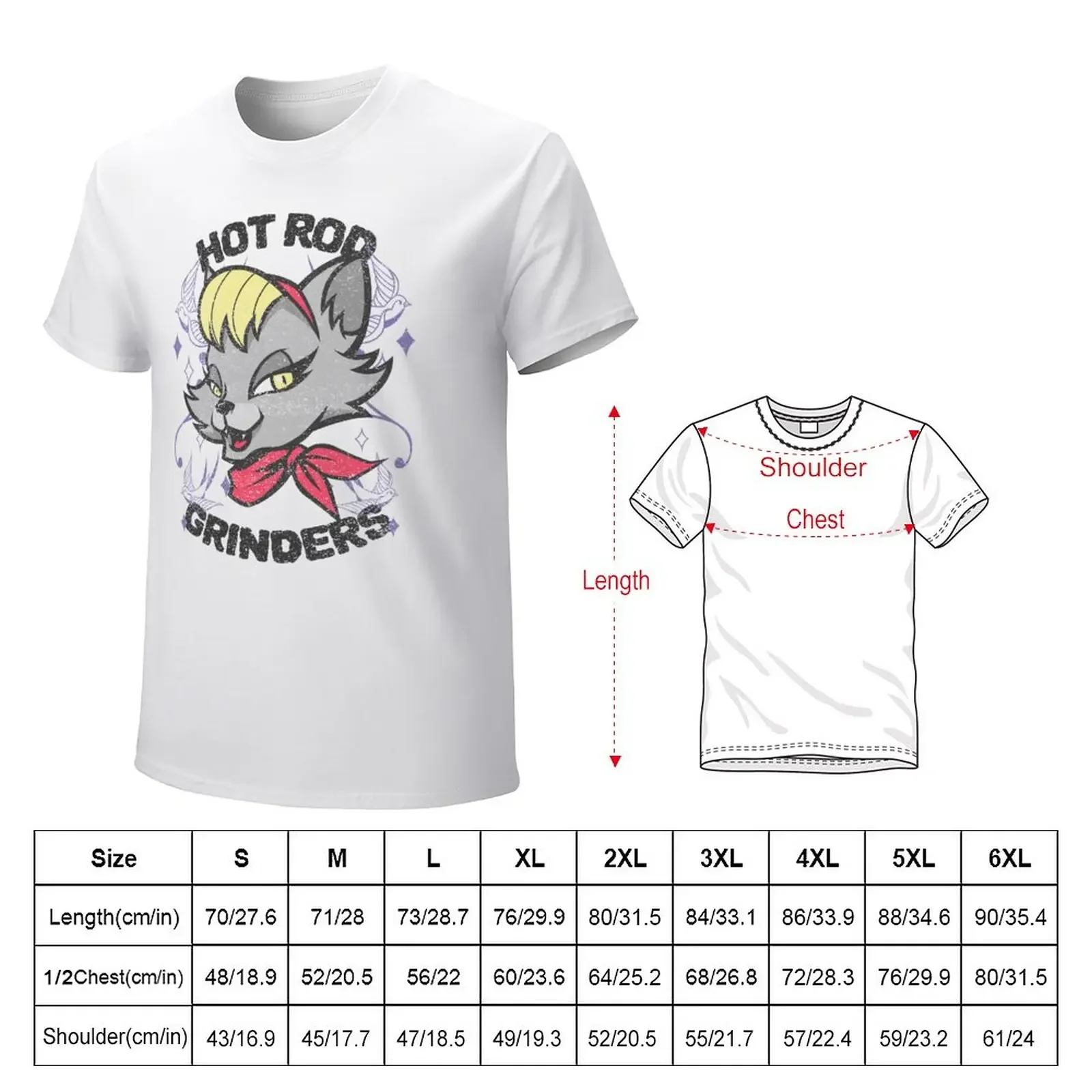 HOT ROD GRINDERS T-Shirt korean fashion boys animal print big and tall t shirts for men