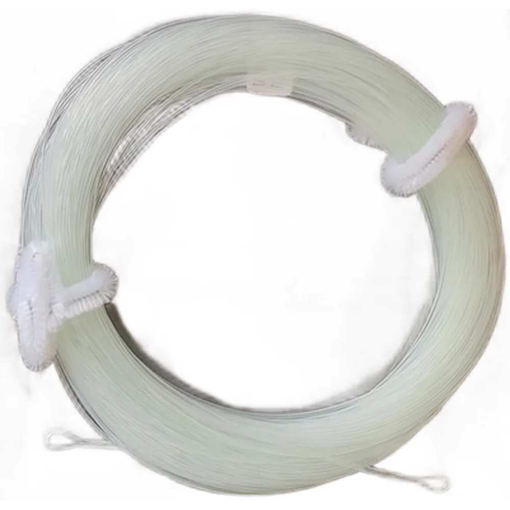 Flying Fishing Mainline 100FT WF Series Nylon Transparent Abrasion Resistance Slow Sinking Fishing Line With Dual Welded Loop