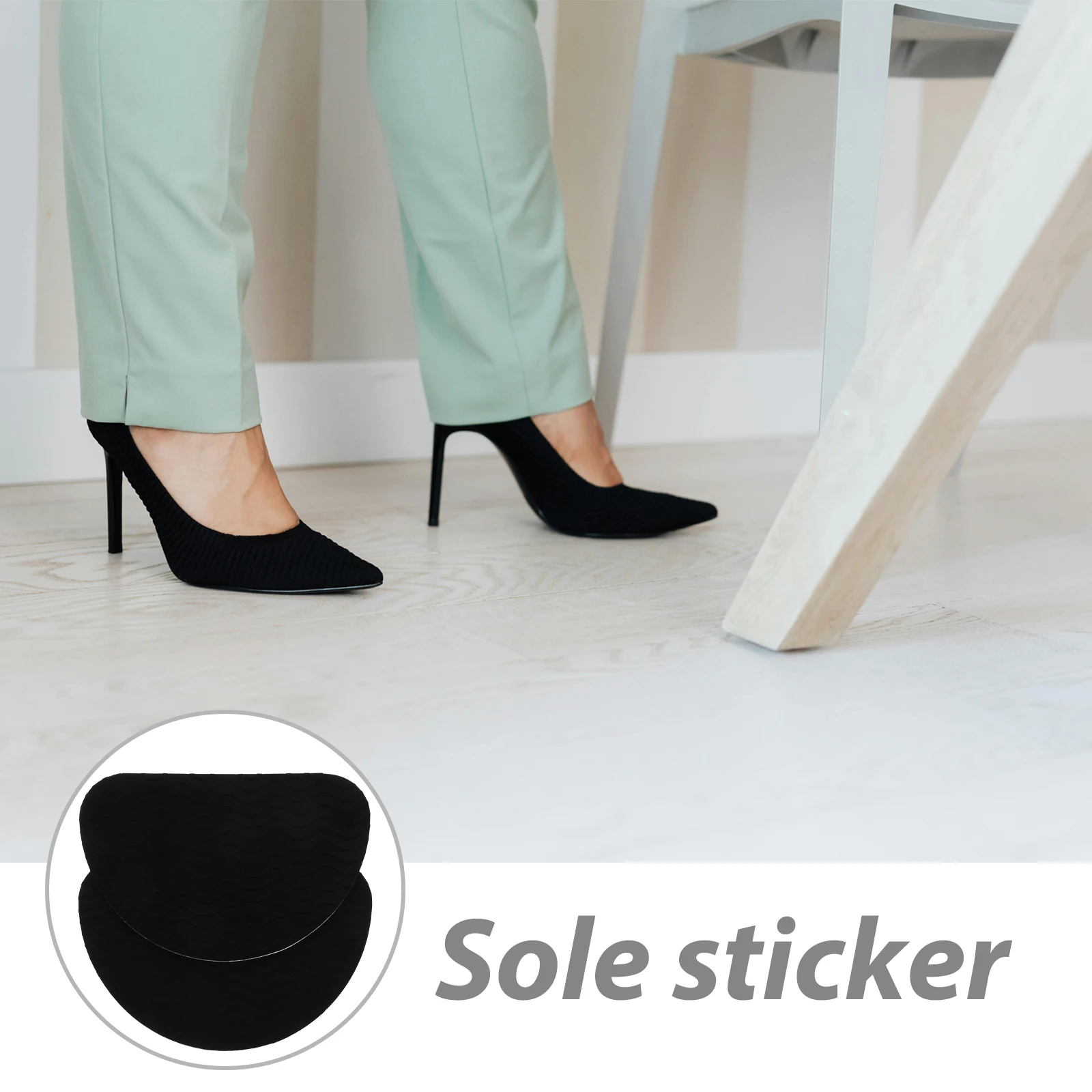 

Non-slip Shoe Pads Black Sole Stickers High Heel Protectors Adhesive Mat Anti-skid Insoles