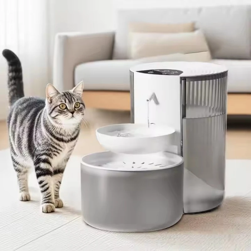

Smart Pet Water Fountain - Self-Cleaning Cat Water Dispenser with Tilt-Proof Design, Wireless Large Capacity Gravity-Fed Drinker