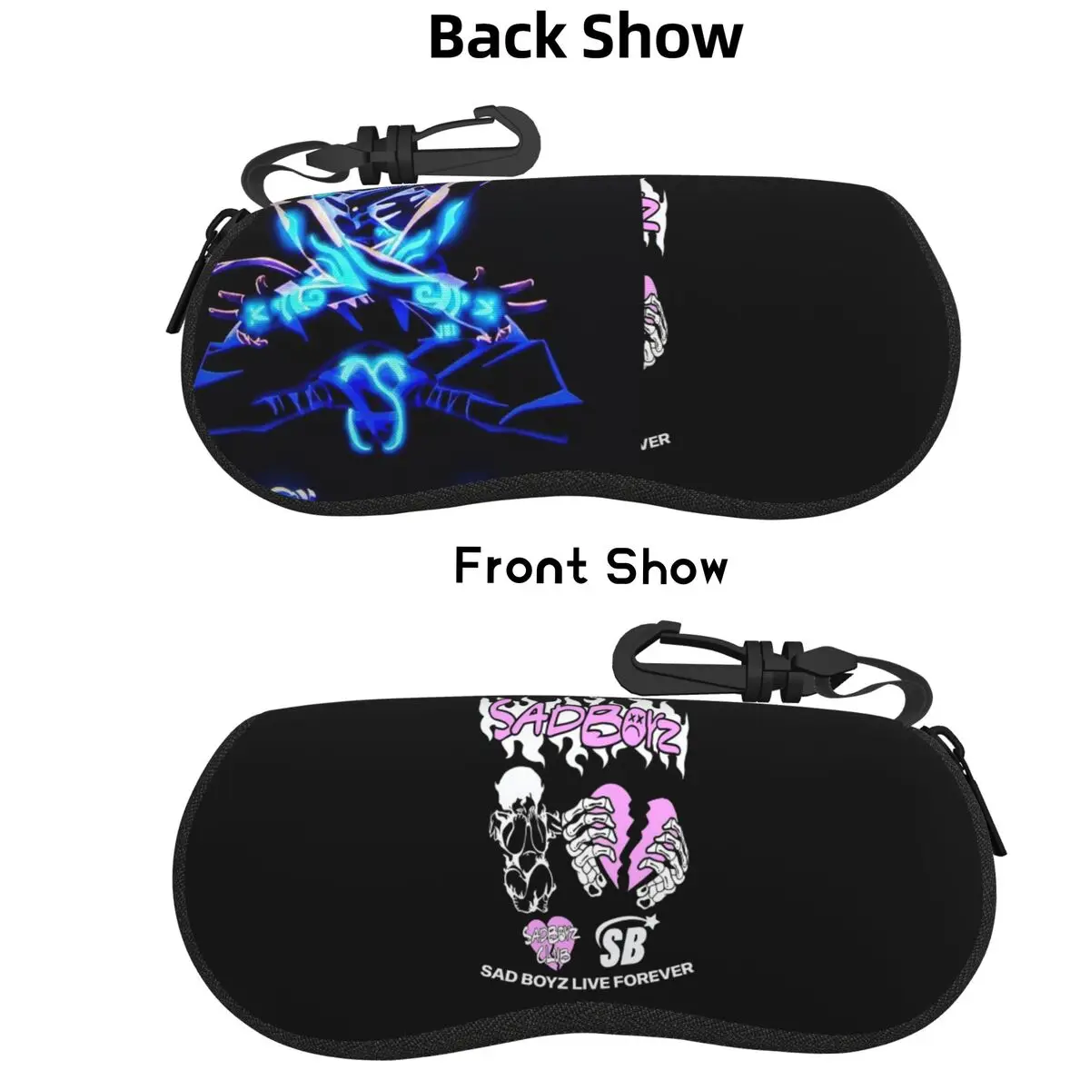 

Junior H Merch Sad Boyz Shell Glasses Case Portable Sunglasses Box Women Men Soft Eyeglasses Bag Pouch