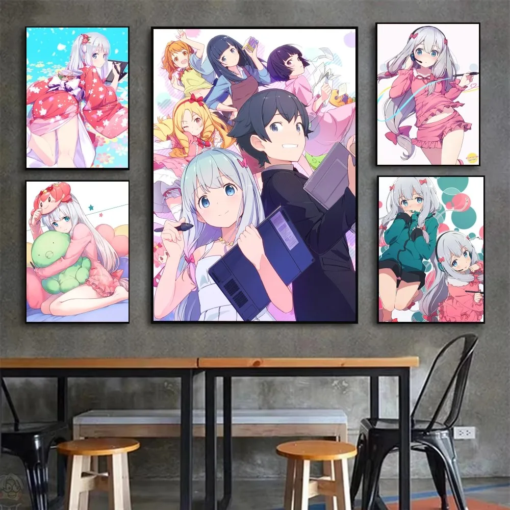 Eromanga Sensei Anime Poster Fancy Wall Sticker for Living Room Bar Vintage Decorative Painting Middle Bedroom