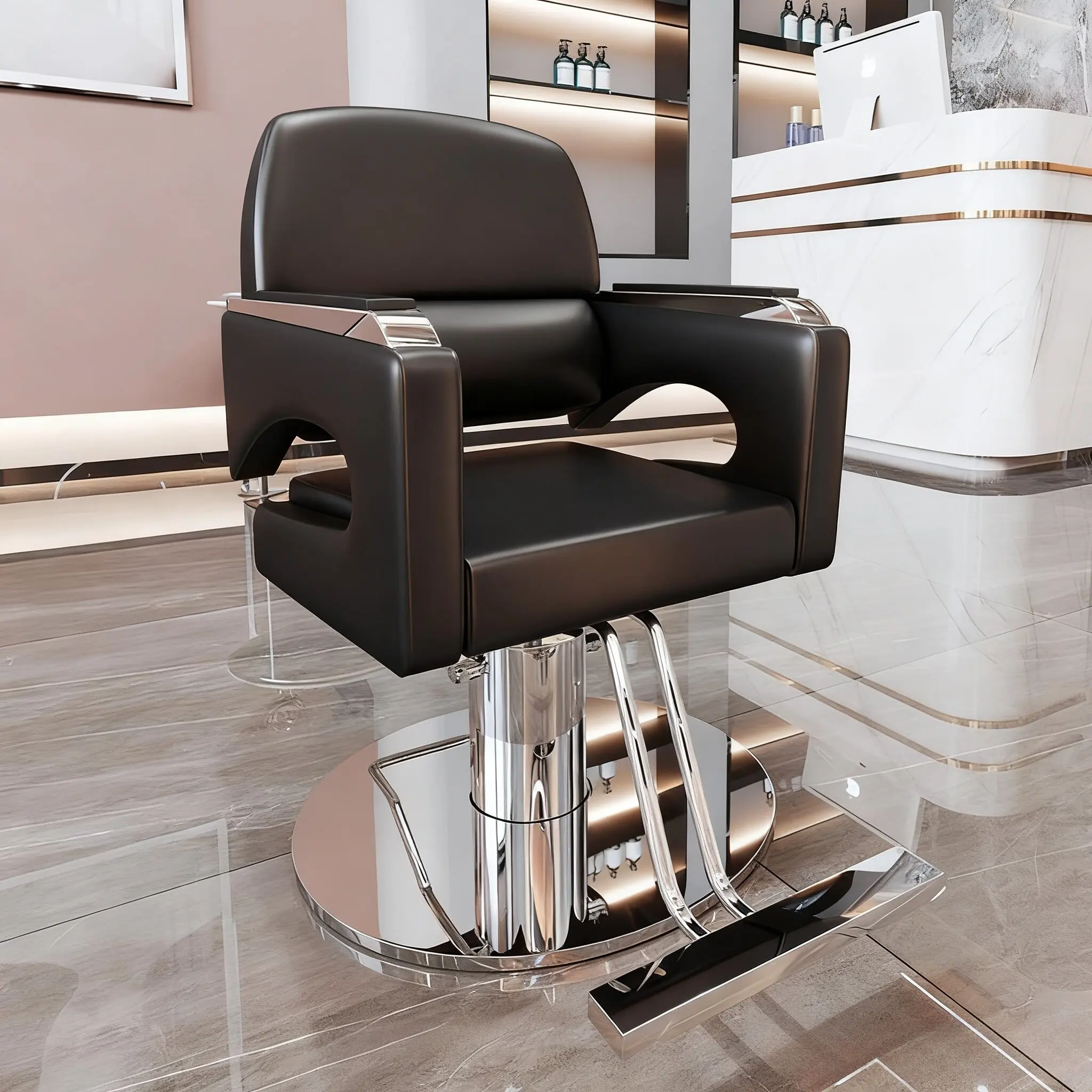 

Reception Barber Chair Professional Manicure Hairdresser Barber Chair Luxury Poltronas Para Salão De Beleza Salon Furniture