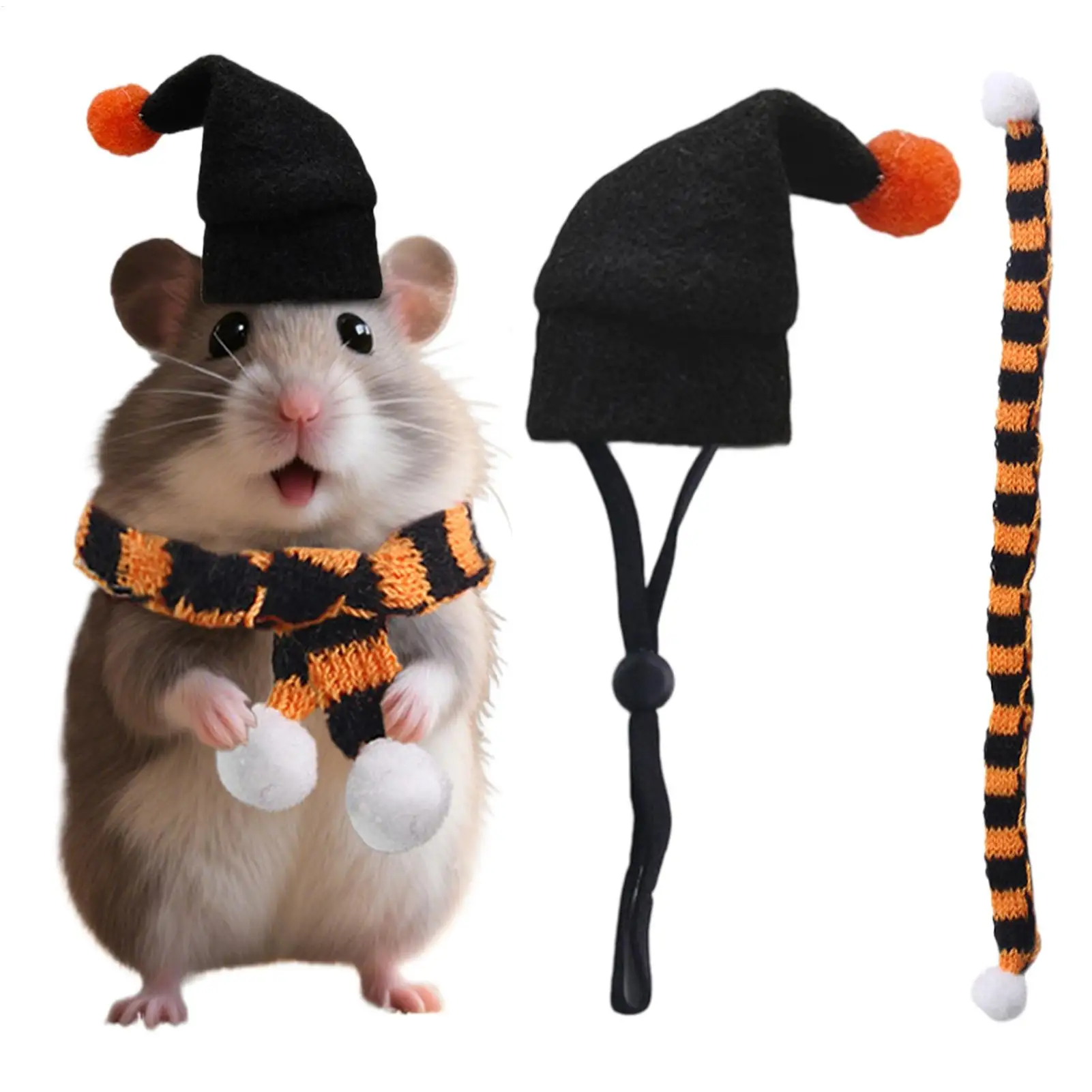 Halloween Mini Witch Hat For Hamster Adjustable Pet Headgear