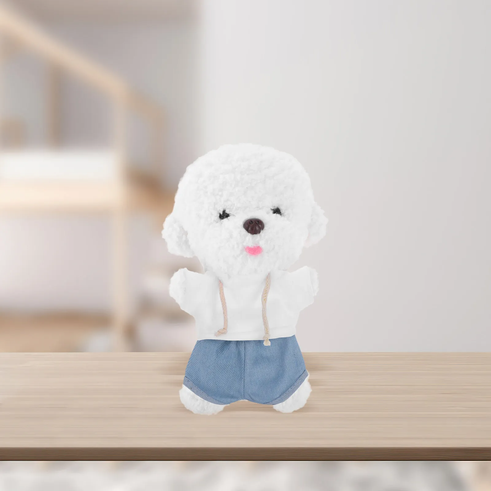 1Set Stylish Bear Outfit Hoodie Pant Set for 20Cm Stuffed Animal Clothes Casual Fashion Wear Reusable Clothes