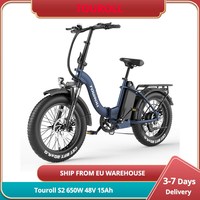 Touroll S2 Electric Bike, 650W Max Power, 48V 15Ah Battery, 25 km/h Max Speed, 150km Max Range, Mechanical Disc Brake & E-Brake