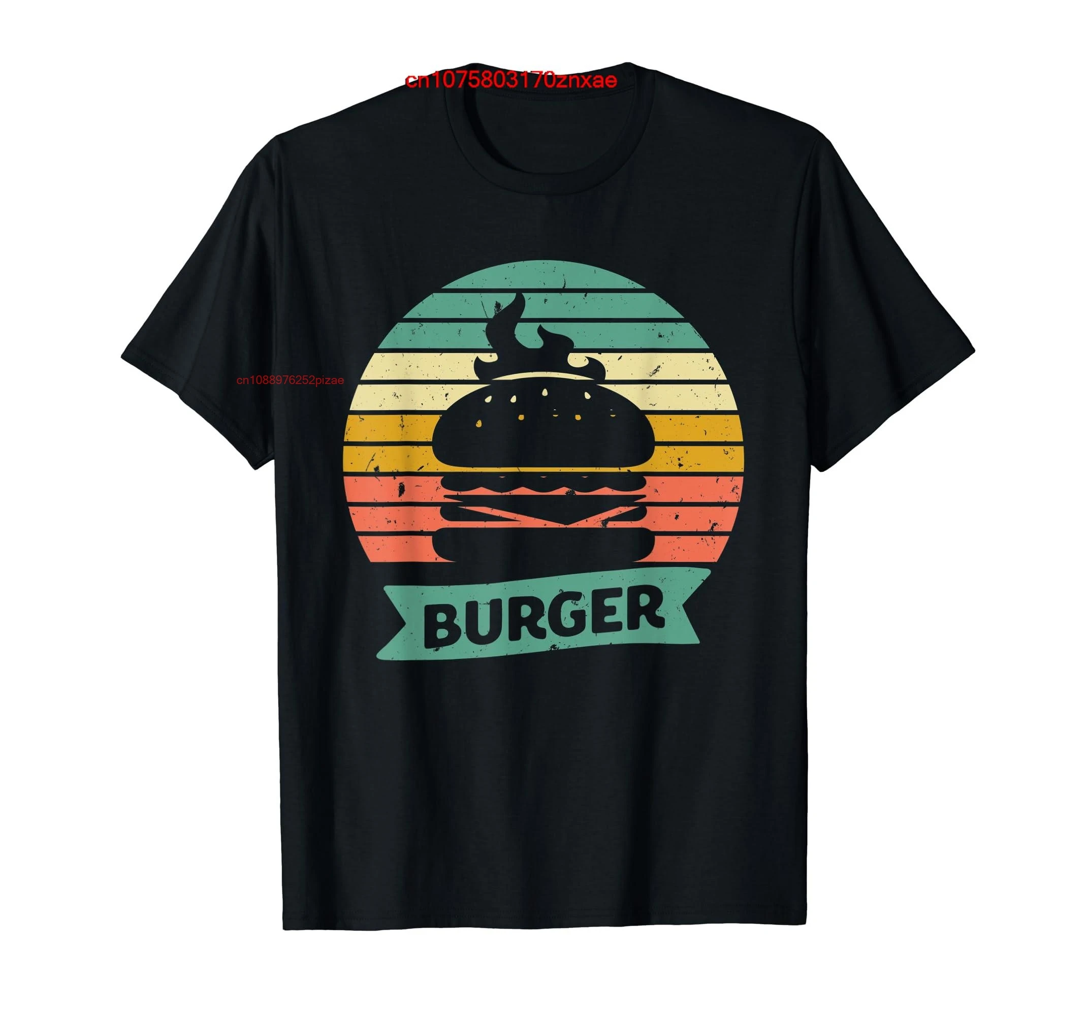 

100% хлопок, забавный гамбургер, ретро, винтажная, Bbq Burguer Day, футболка с эффектом потертости, мужские и женские футболки унисекс, размер S-6XL